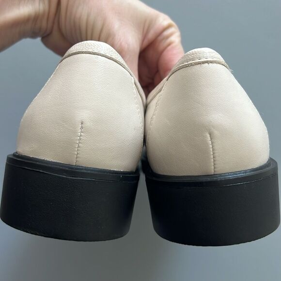 New Nordstrom Lafayette Penny Loafer Off White Size 10M - Picture 4 of 8